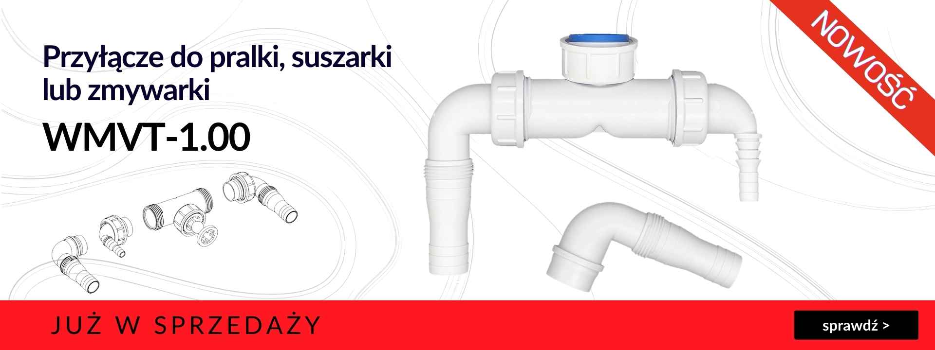 Przyłącze do pralki lub zmywarki WMVT-1.00